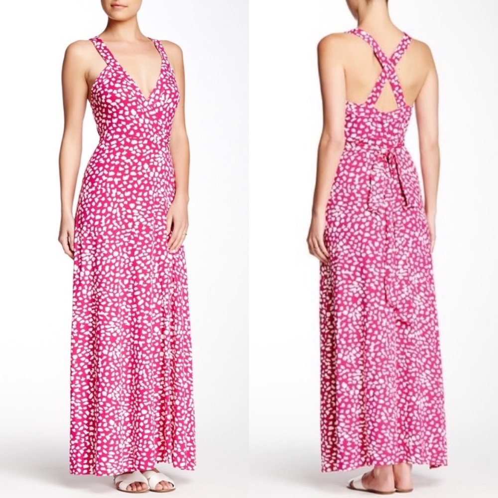 Diane von Furtsenburg Magenta Pink Samson Wrap Dress